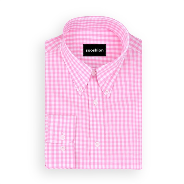 Pink Gingham Button Down Shirt