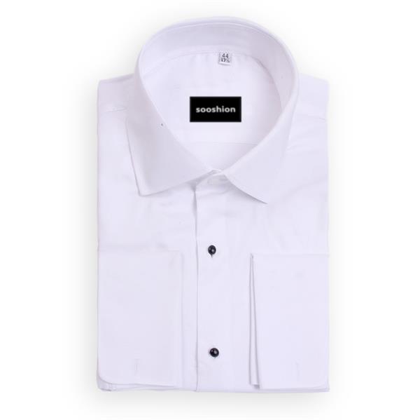 White Cotton French Cuff Shirt